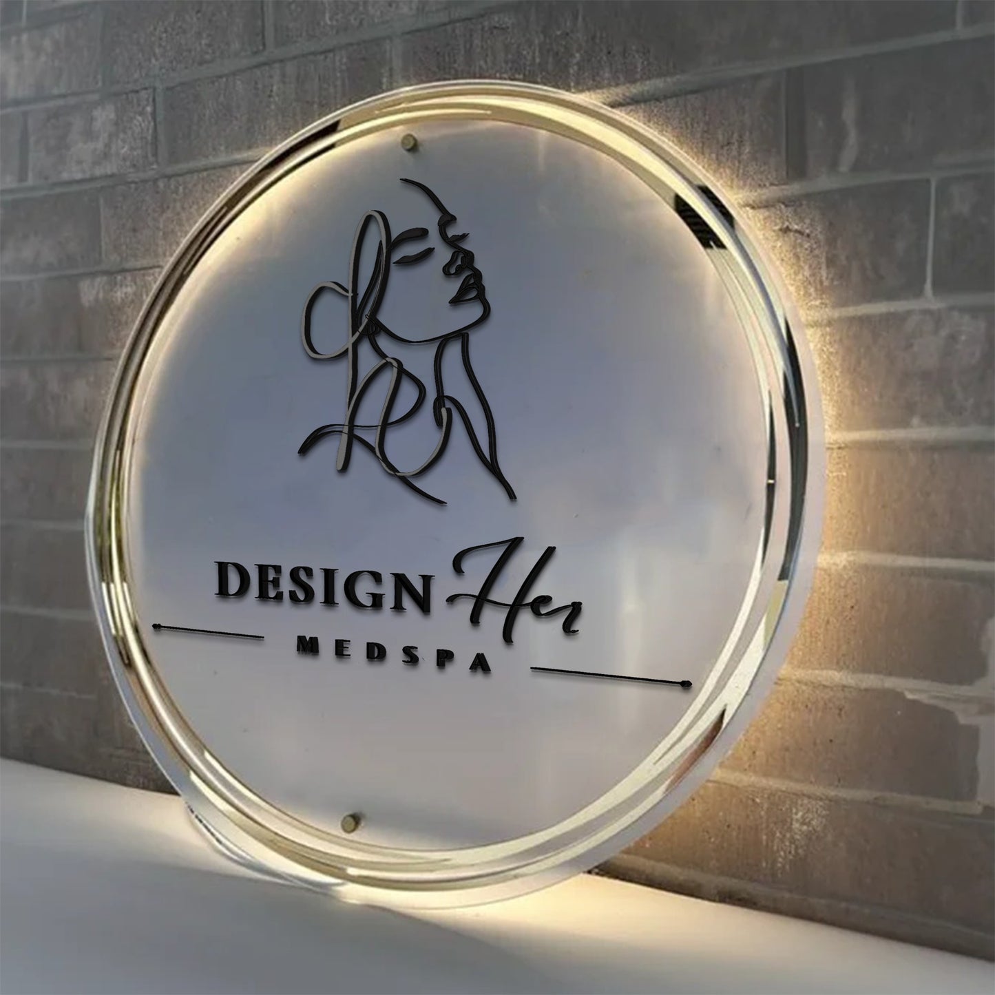 Custom 17x17 Inch Acrylic Backlit Sign For Kimberly Mandell - Nova Pro Signs