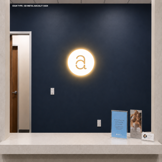 Custom 3D Metal Backlit Sign for Sarah O' Grady