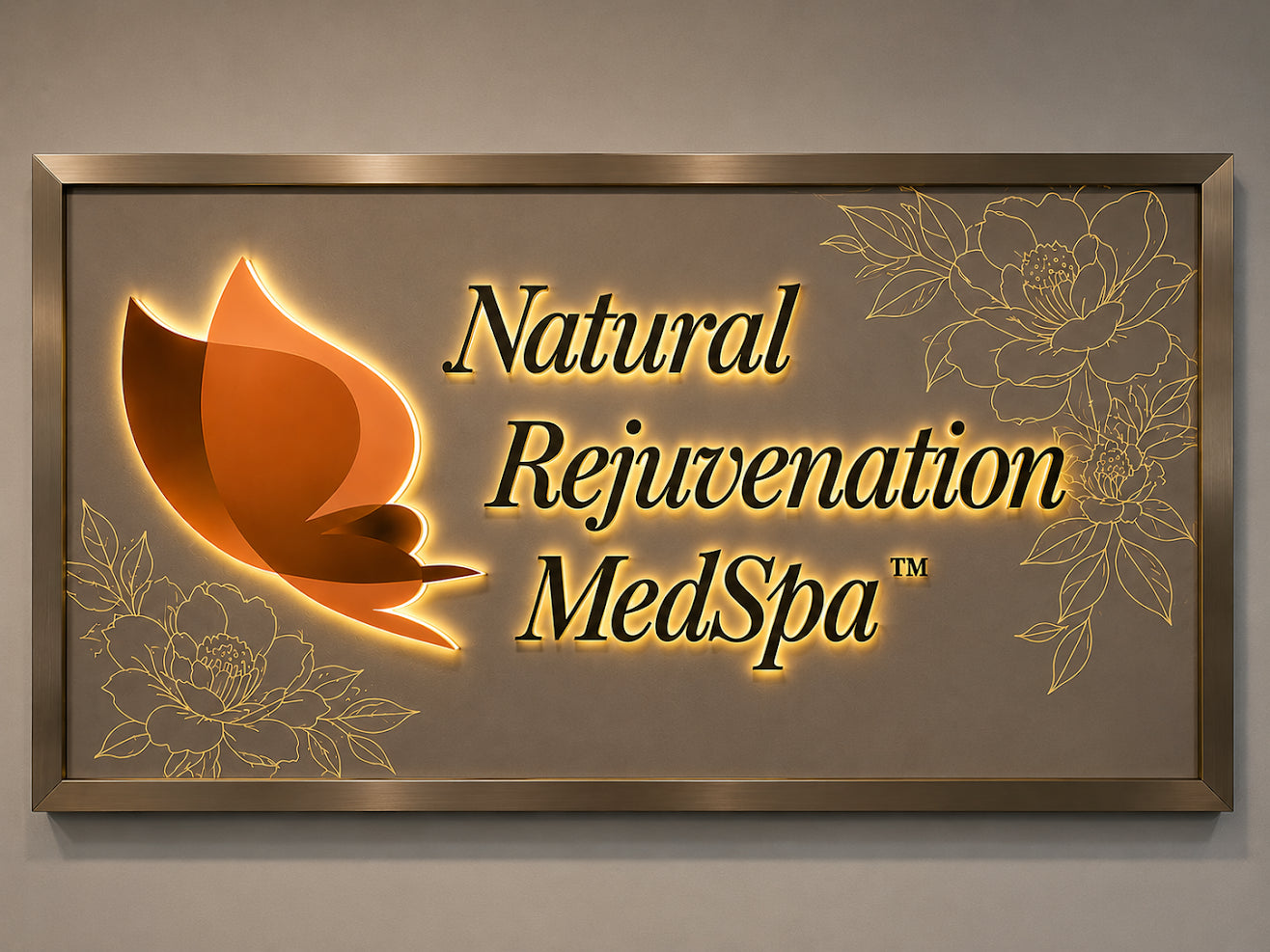 Custom 3D Metal Backlit Sign with Backboard for Noemi Erickson with 40% Down Payment