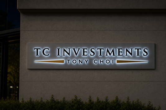 Custom 3D Metal Backlit Sign with Backboard for TONY CHOI