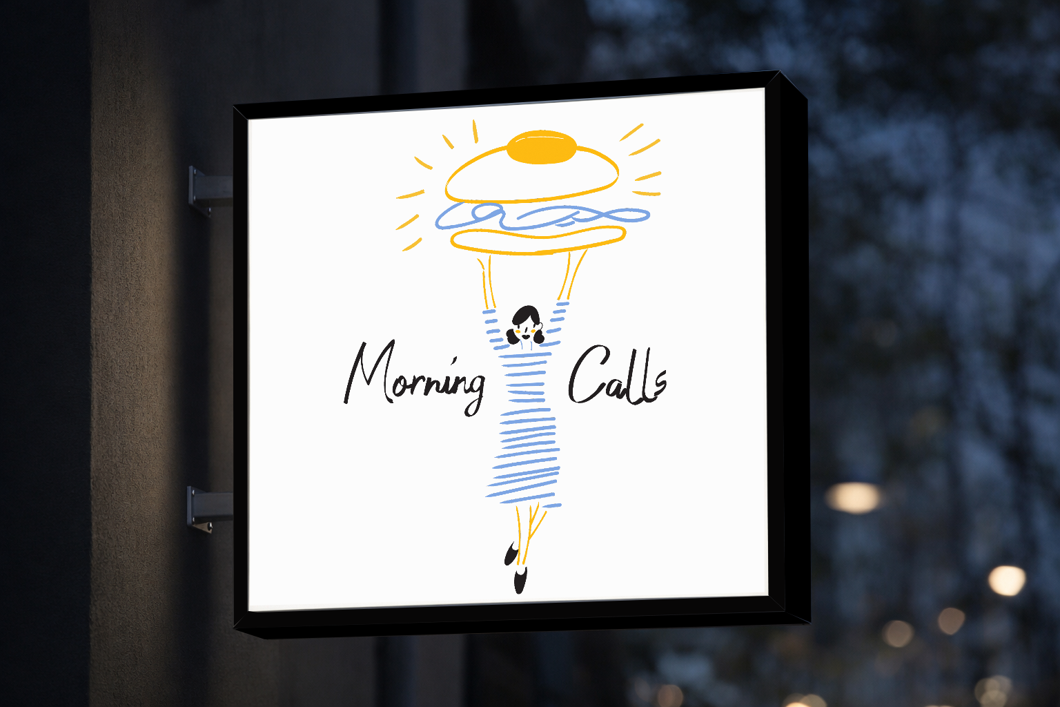 Custom Dual Sided Lightbox Sign for Morning Calls - Nova Pro Signs