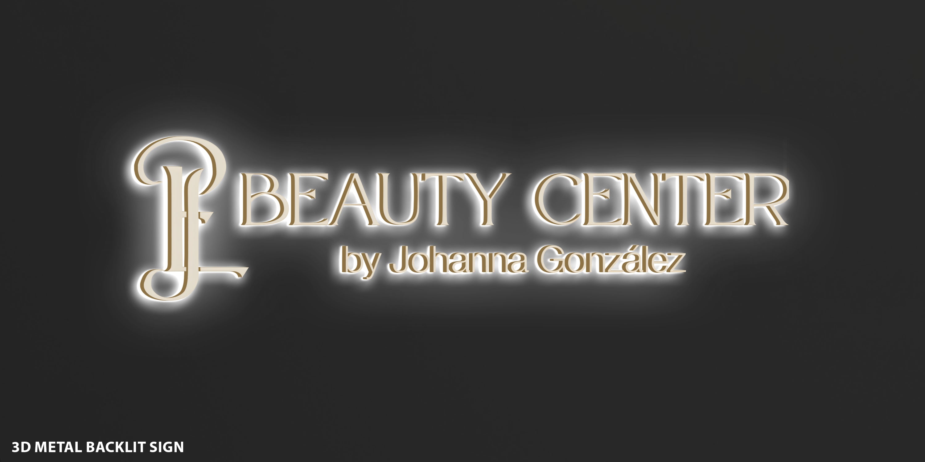 Custom 3D Metal Backlit Sign for EJ Beauty Center with a 50% down payment - Nova Pro Signs