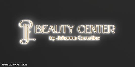 Custom 3D Metal Backlit Sign for EJ Beauty Center with a 50% down payment - Nova Pro Signs