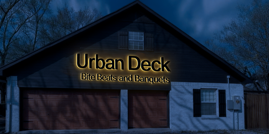 Custom 3D Metal Backlit Sign for URBAN DECK - Nova Pro Signs