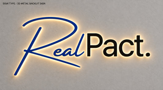 Custom 3D Metal Backlit Sign for Ranvir Deshmukh