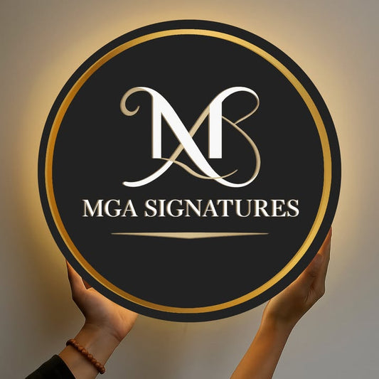Custom Acrylic backlit Sign for Remaining Paymnet Gloria Angelani - Nova Pro Signs