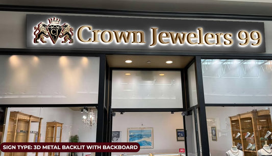 Custom 3D Metal Backlit Sign with Backboard For Qamaruddin Mohammed (Deposit 50%)