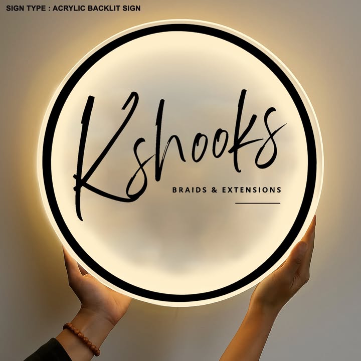 Custom Acrylic backlit Sign for Krystal Shooks - Nova Pro Signs