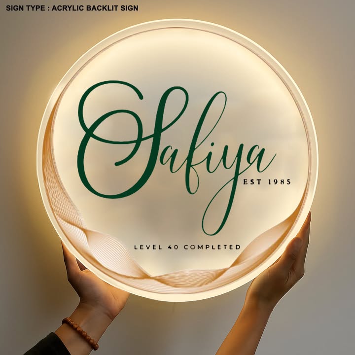 Custom Acrylic backlit Sign for Isis Mack - Nova Pro Signs