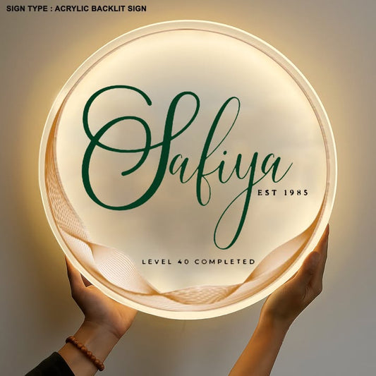 Custom Acrylic backlit Sign for Isis Mack - Nova Pro Signs