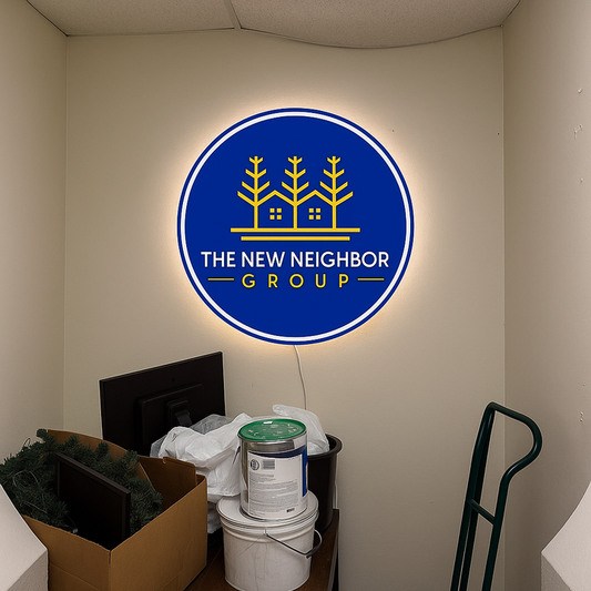 Custom Acrylic backlit Sign for Kim Jones