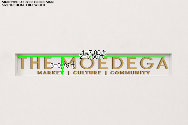 Custom Acrylic 5MM Solid Sign for THE MOEDEGA