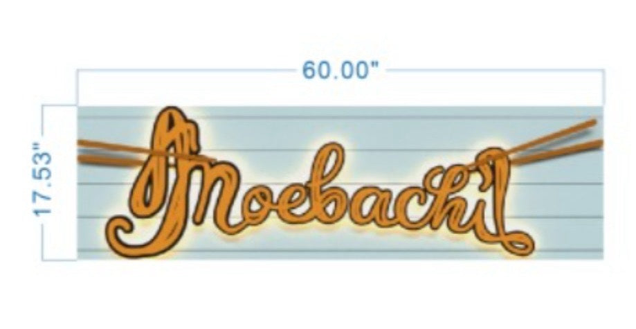 Custom Fabricated Front-Lit Channel Letter Sign for MOEBACHI