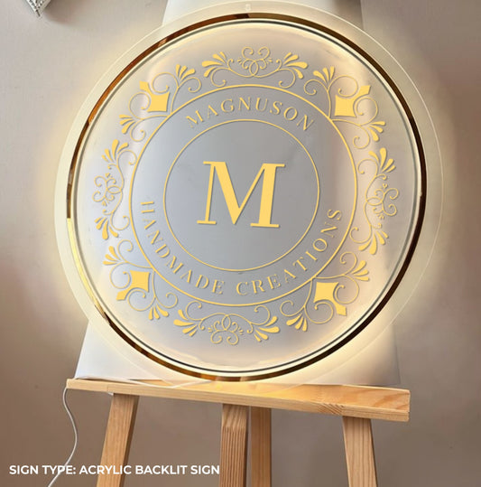 Custom Acrylic backlit Sign for Shannen Magnuson - Nova Pro Signs