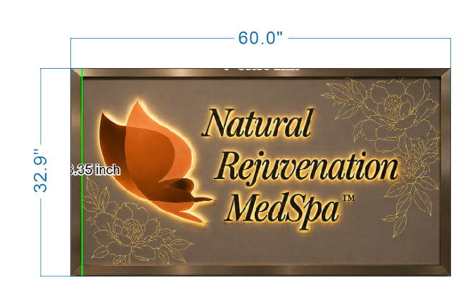 Custom 3D Metal Backlit Sign with Backboard for Noemi Erickson with 40% Down Payment