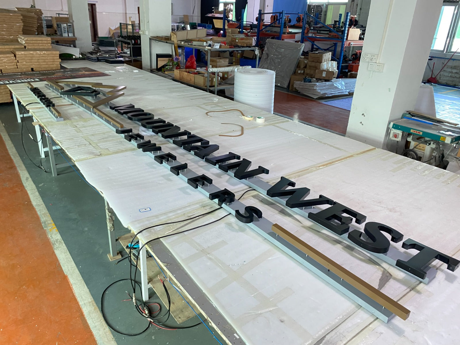 3D Metal Backlit Sign with raceway for Branson Buckalew with Remaining Amount