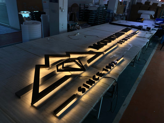 3D Metal Backlit Sign with raceway for Branson Buckalew with Remaining Amount - Nova Pro Signs