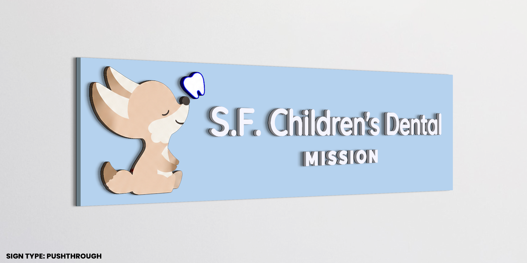 Custom Push Through Sign for Joshua Baek - Nova Pro Signs