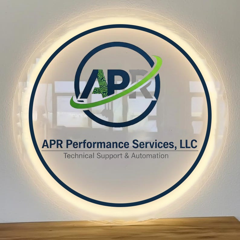 Custom Acrylic backlit Sign for APR Performance Services LLC - Nova Pro Signs
