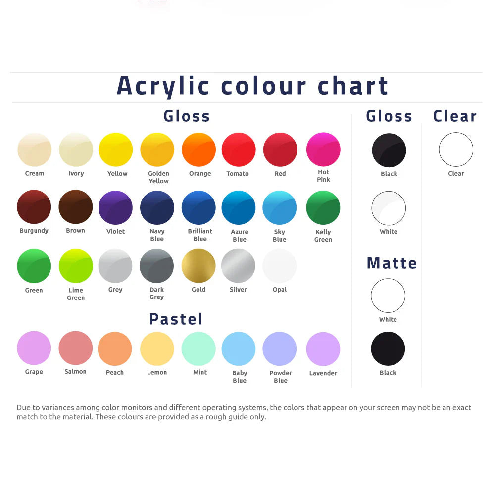3D Acrylic Logo Wall Sign Standard Colours - Nova Pro Signs