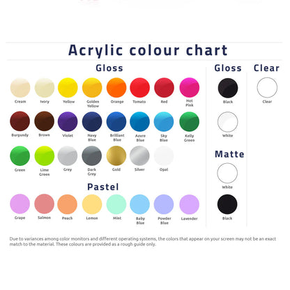 3D Acrylic Logo Wall Sign Standard Colours - Nova Pro Signs