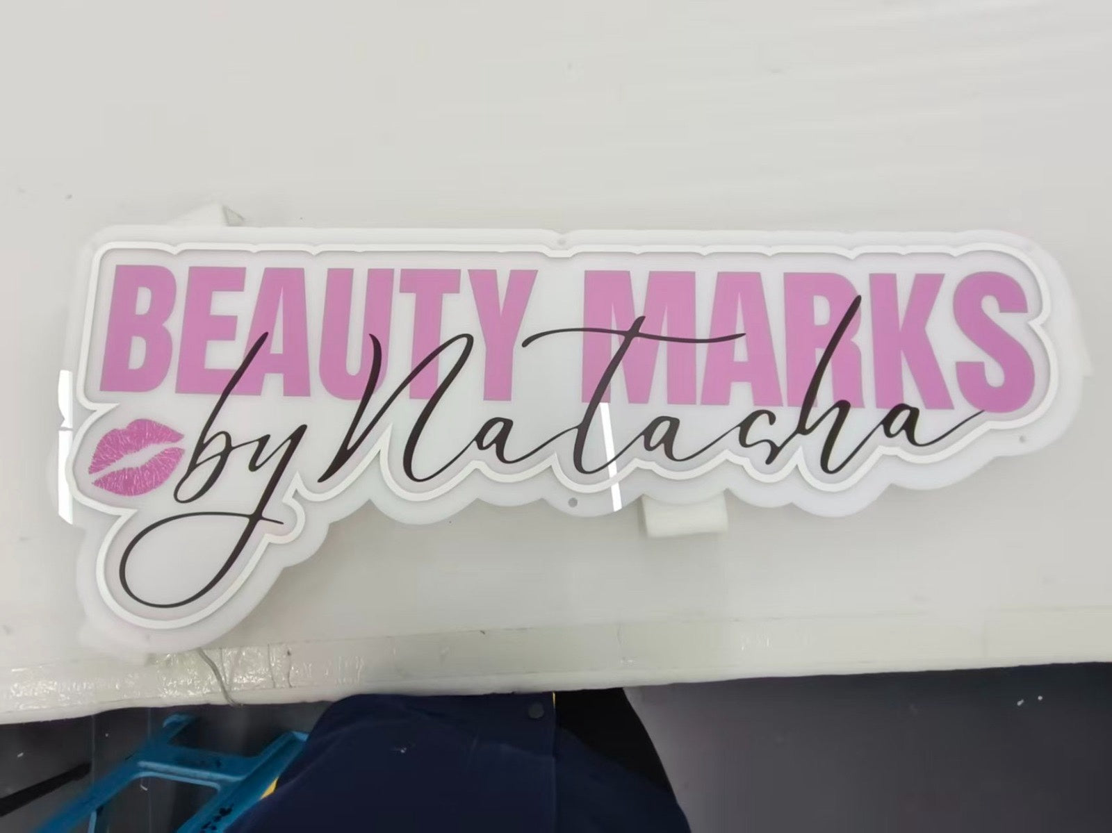 Custom Acrylic backlit Sign for Beauty Marks by Natasha - Nova Pro Signs