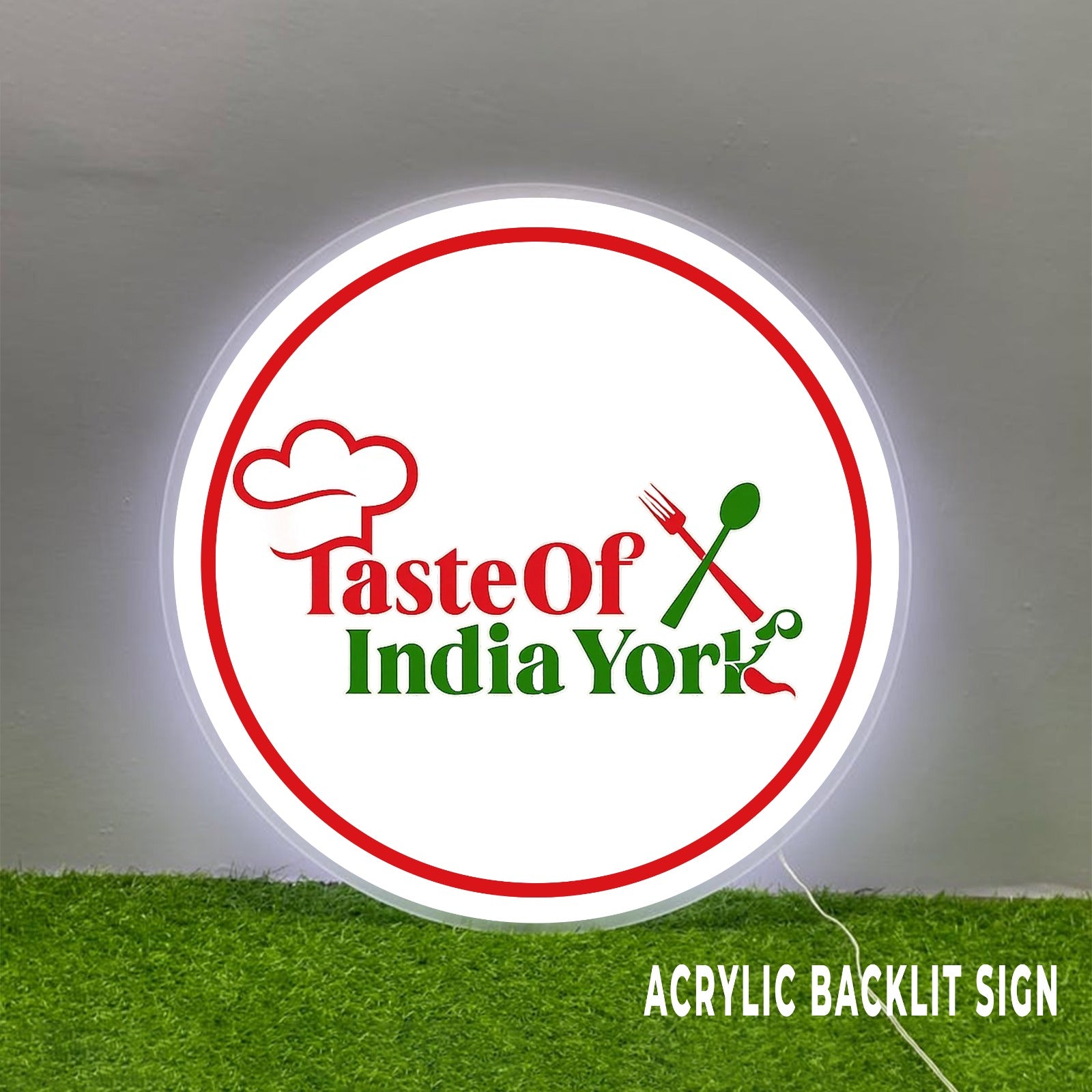 Custom Acrylic backlit Sign for Taste of India York - Nova Pro Signs