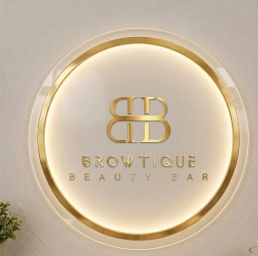 Custom Acrylic backlit Sign (with Raised letters) for Trey Brows - Nova Pro Signs