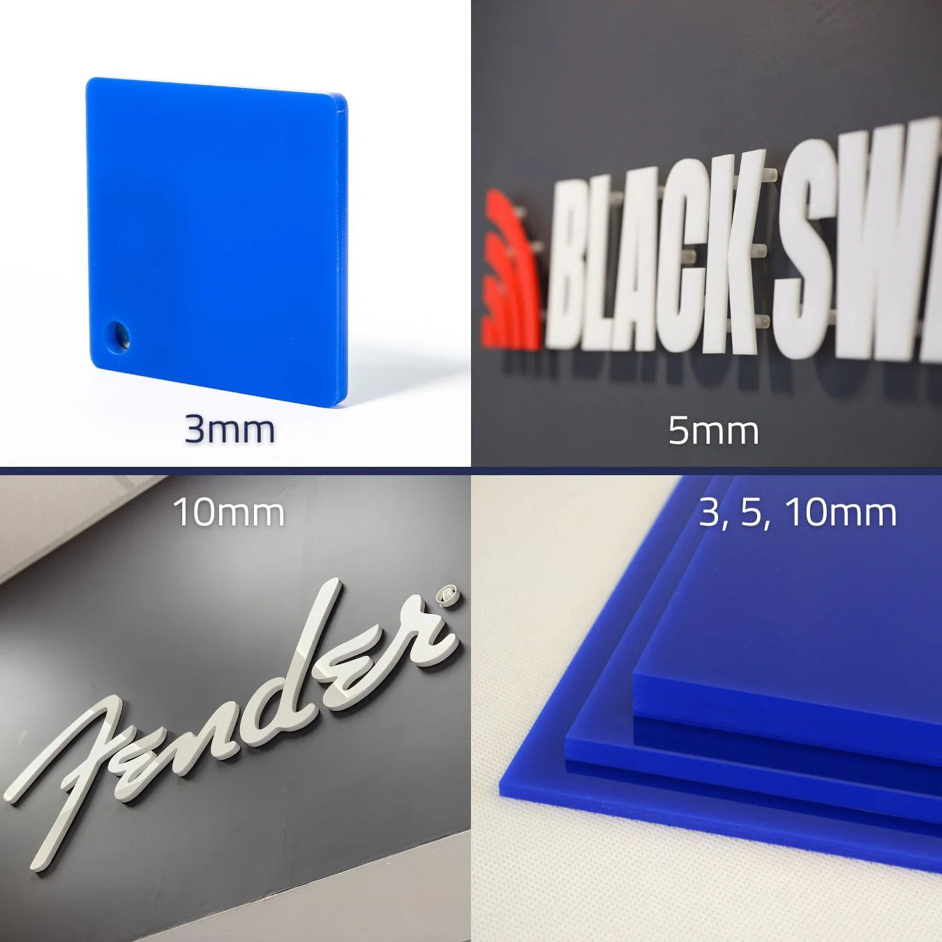 3D Acrylic Logo Wall Sign Standard Colours - Nova Pro Signs
