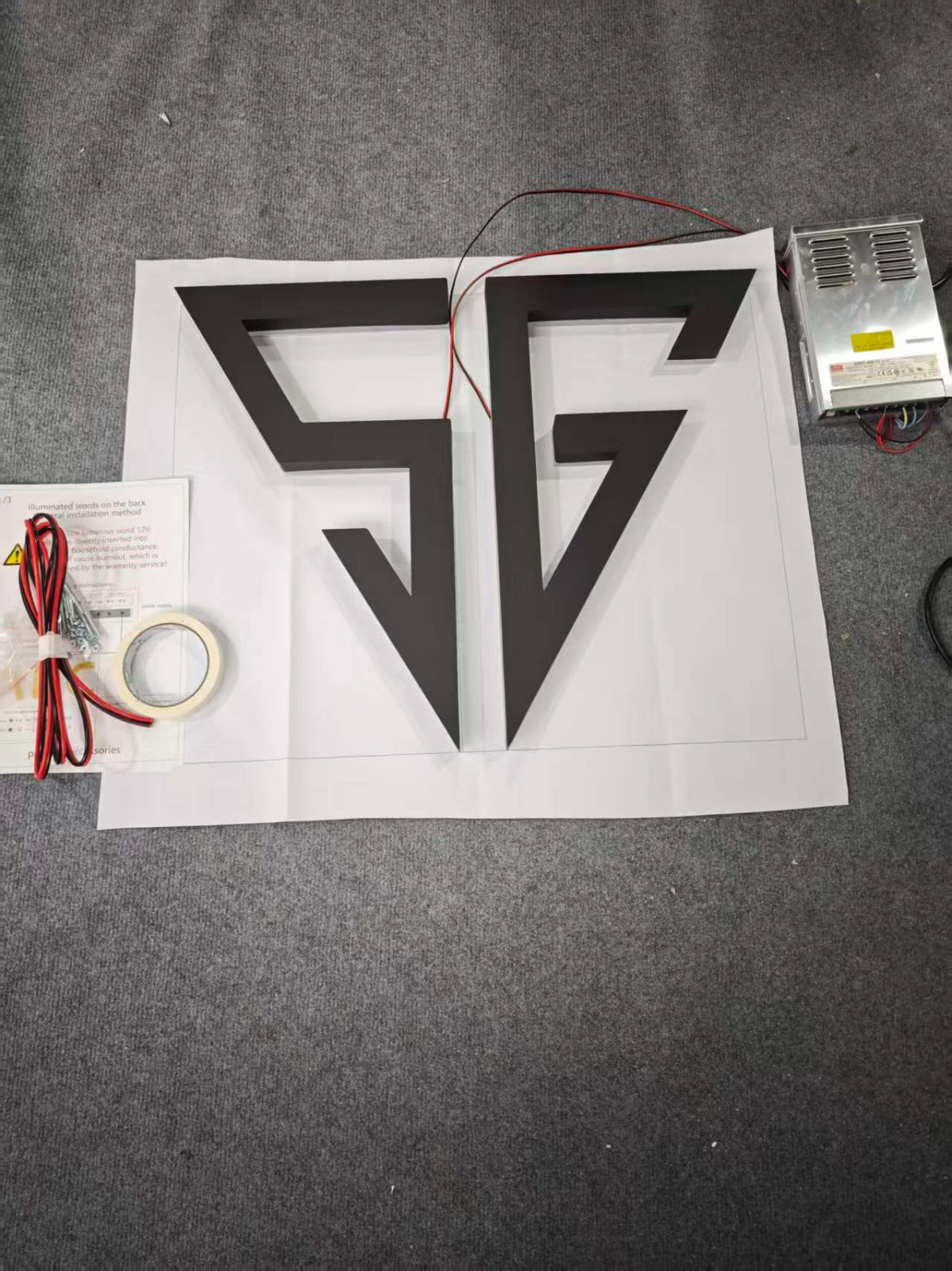 Custom 3D Metal backlit Sign for Thiago Machado