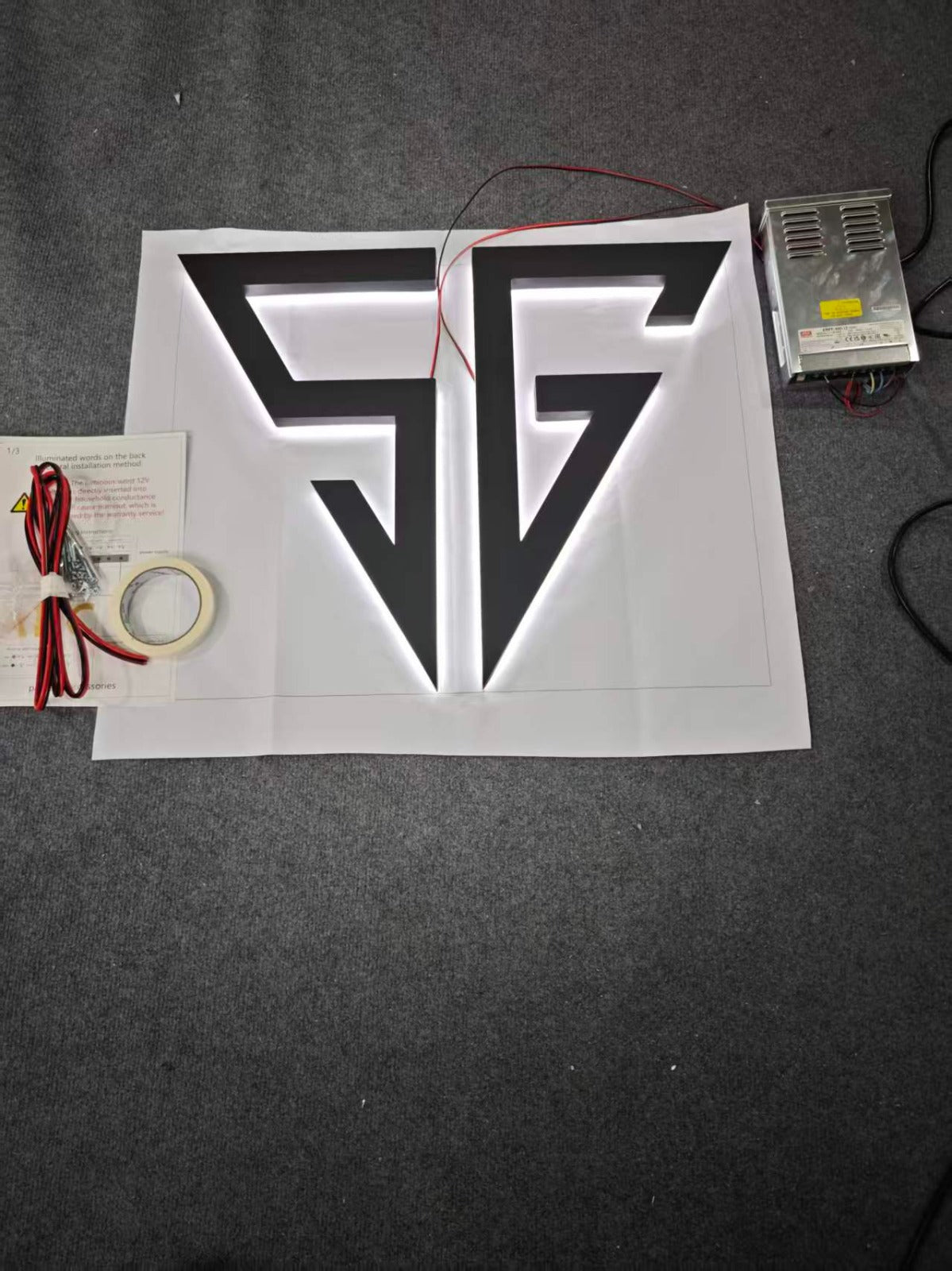 Custom 3D Metal backlit Sign for Thiago Machado