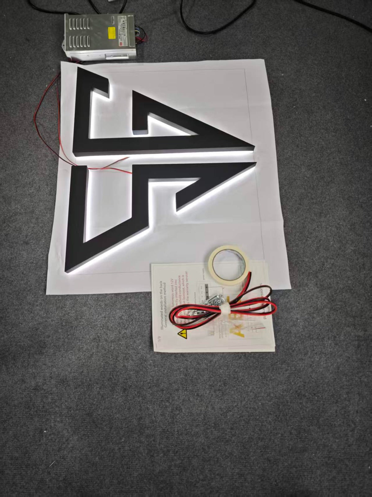 Custom 3D Metal backlit Sign for Thiago Machado