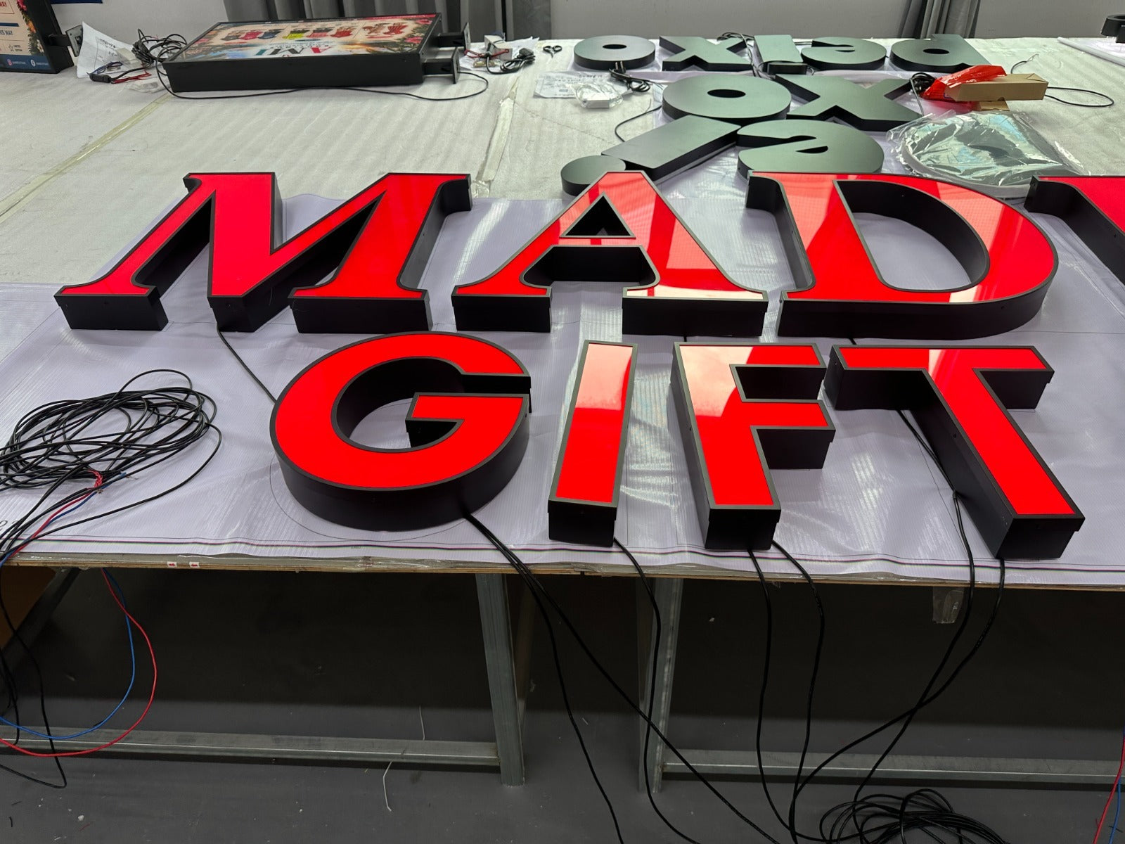 Custom 3D Channel Letter Frontlit Sign for Garrett Ostler - 50% Remaining