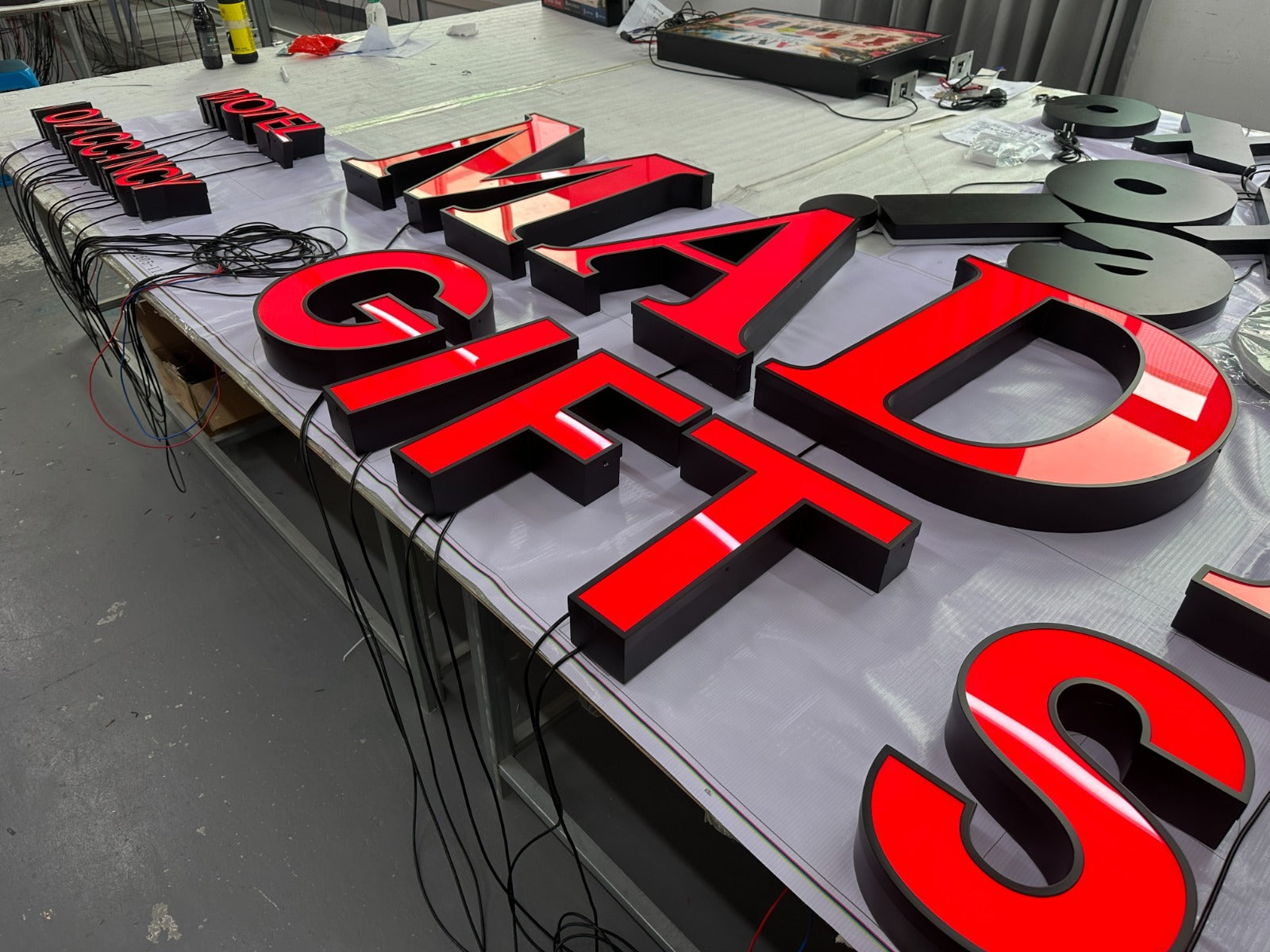 Custom 3D Channel Letter Frontlit Sign for Garrett Ostler - 50% Remaining