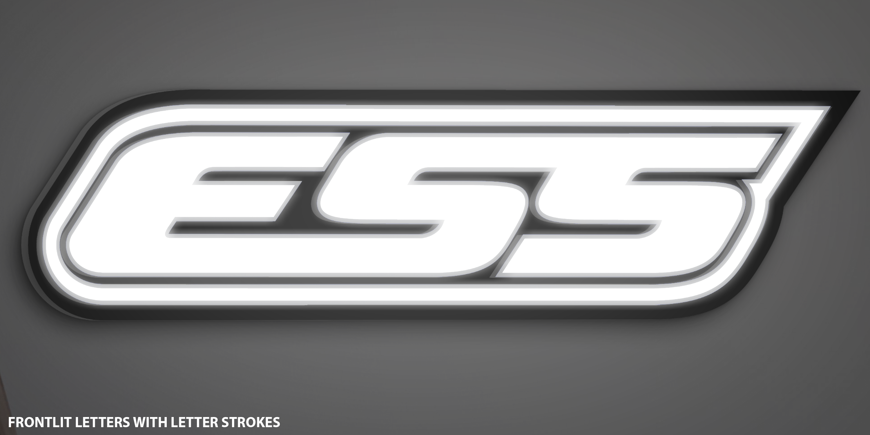 Custom Frontlit Letters with Strokes and metal board for Ian Griffiths