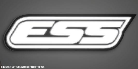 Custom Frontlit Letters with Strokes and metal board for Ian Griffiths