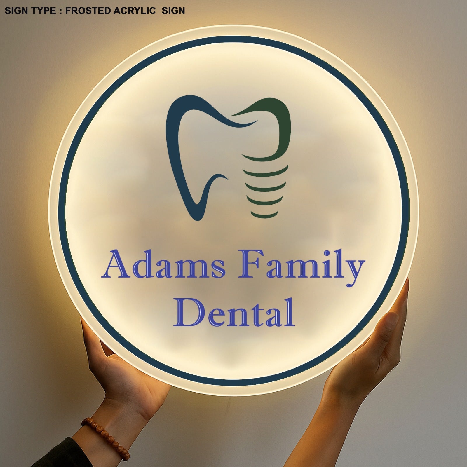 Custom Acrylic backlit Sign for John C Adam