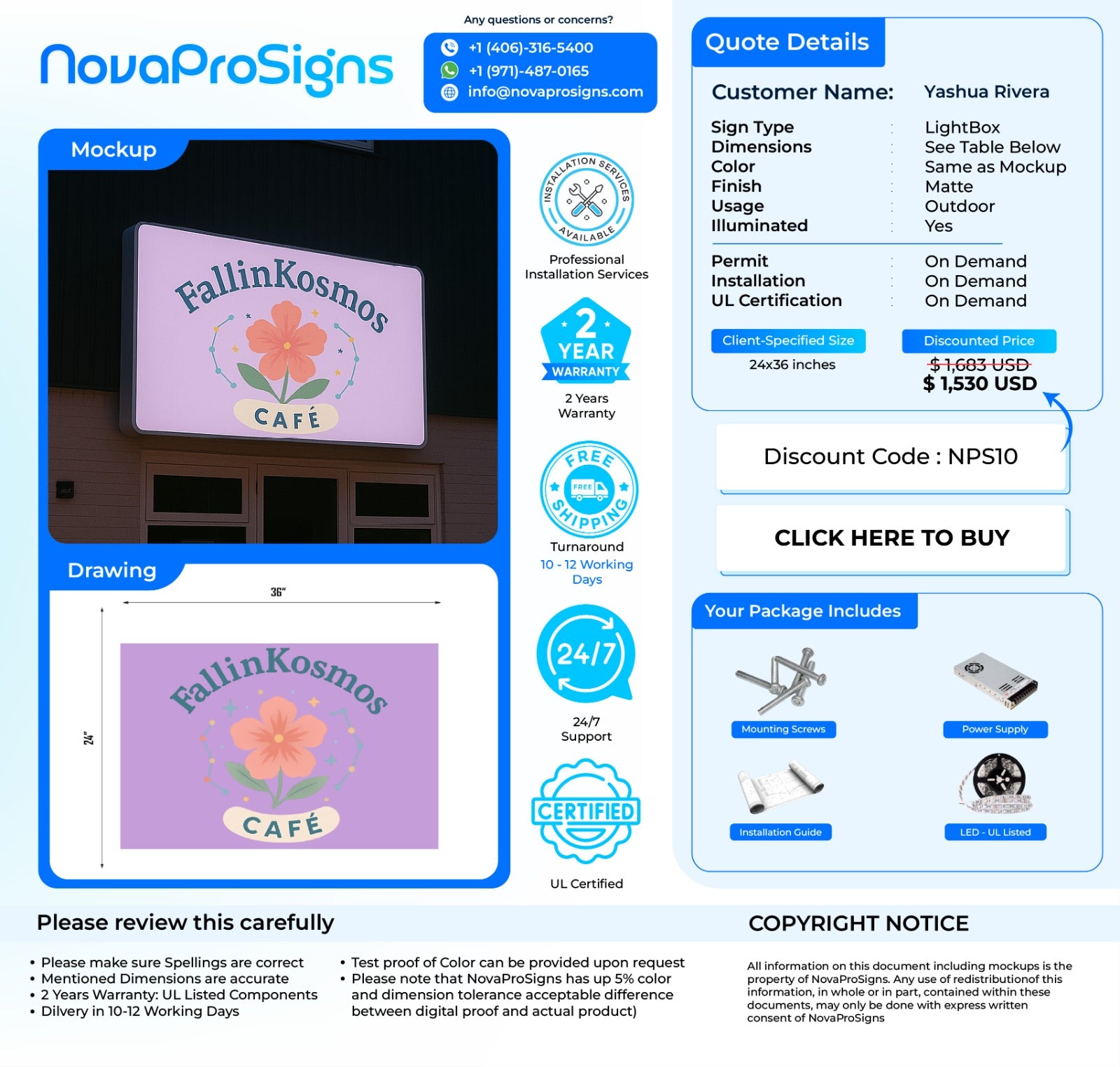 Custom Storefront Signs For Yashua