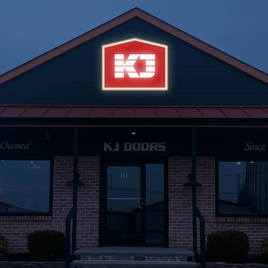 Custom 3D Metal Backlit Sign for KJ Doors