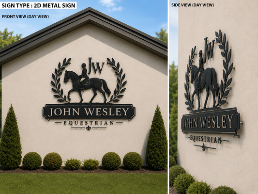 Custom Fabricated Metal Non-lit Letters Sign for Anita Holmes