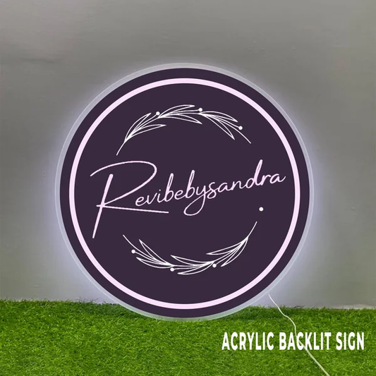 Custom Acrylic backlit Sign for Sandra Cooper