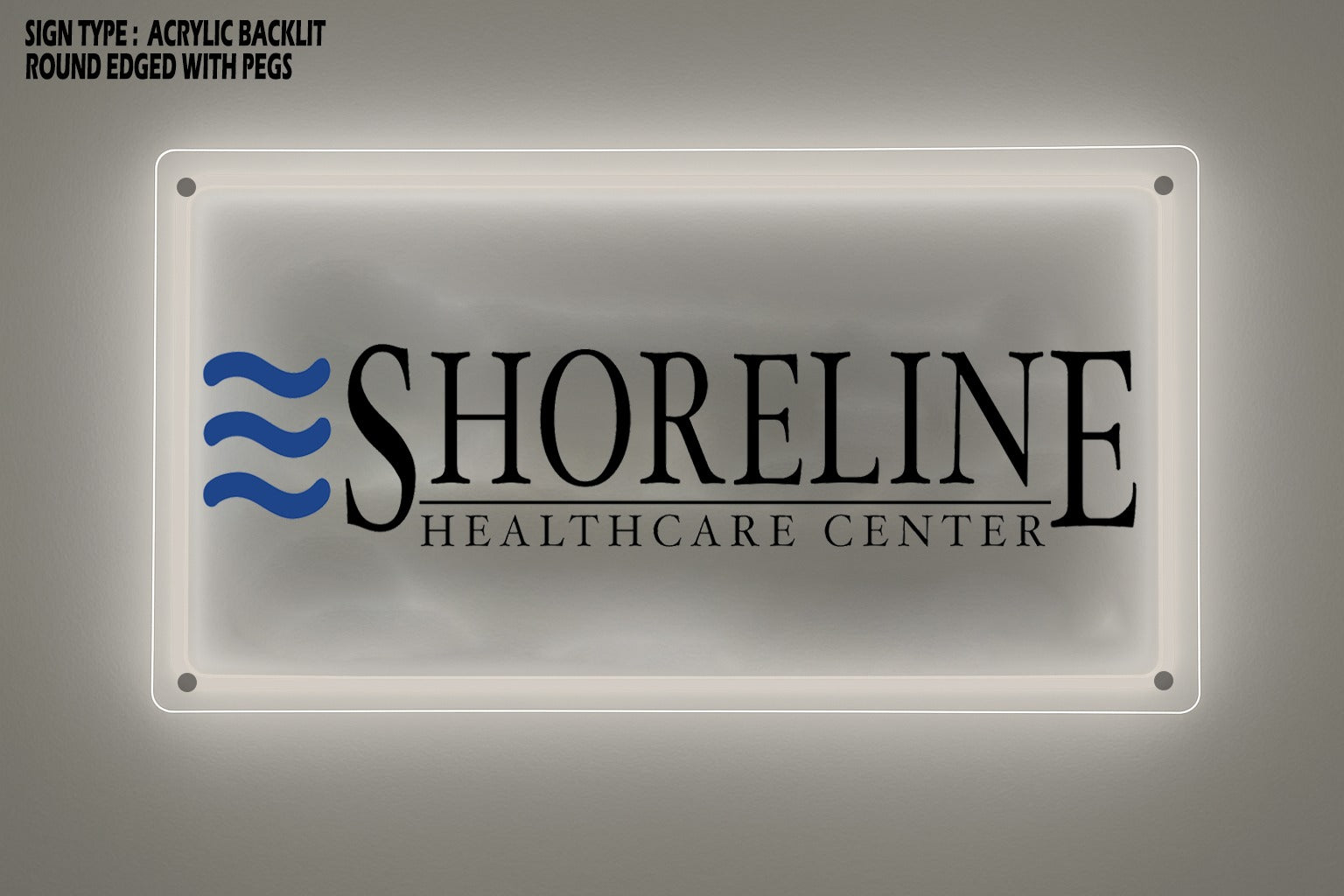 Custom Acrylic backlit Sign for Sheilla Ortiz