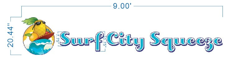 Custom 3D Frontlit Channel Letter Sign for Surf City Squeeze