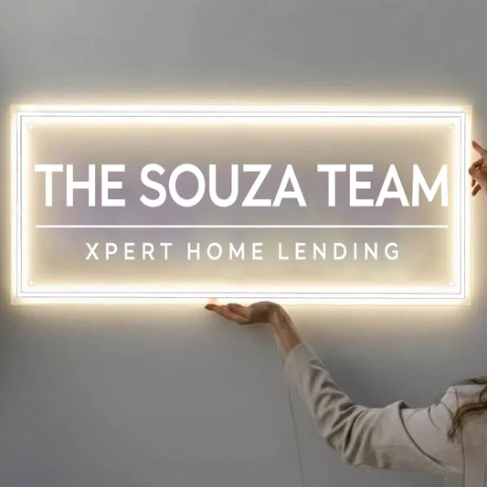 Custom Acrylic backlit Sign for The Souza Team