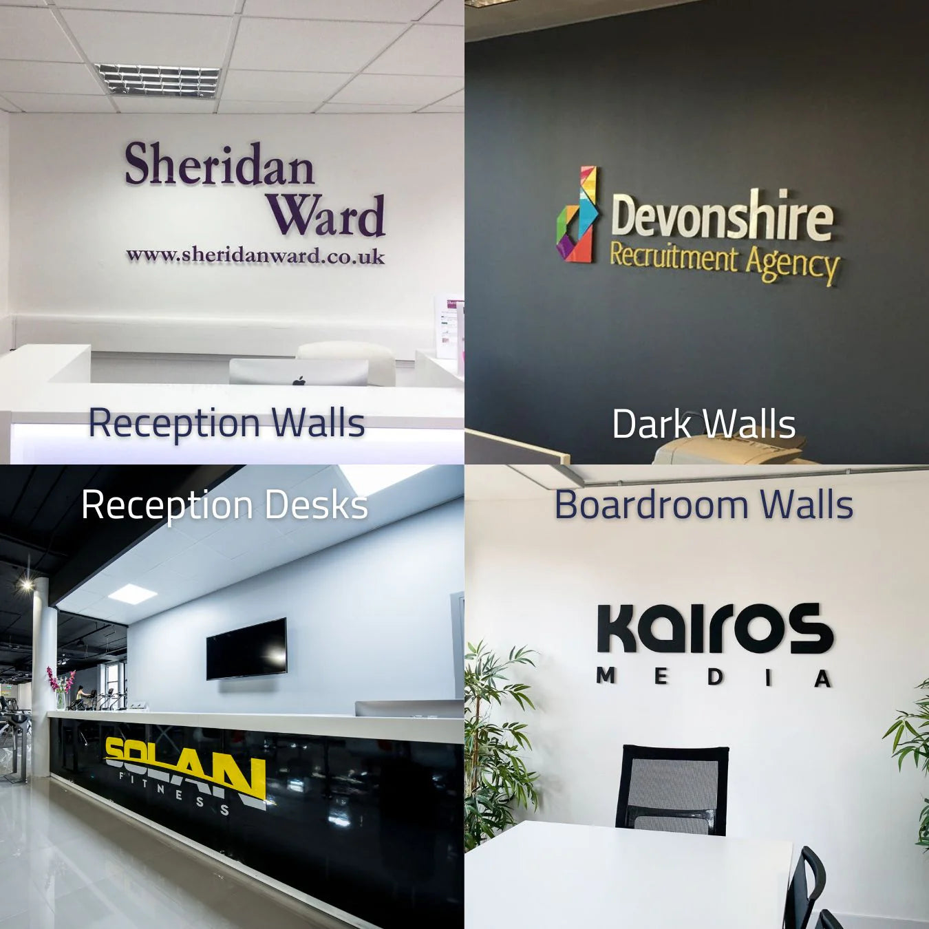 3D Acrylic Logo Wall Sign Standard Colours - Nova Pro Signs