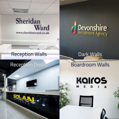 3D Acrylic Logo Wall Sign Standard Colours - Nova Pro Signs
