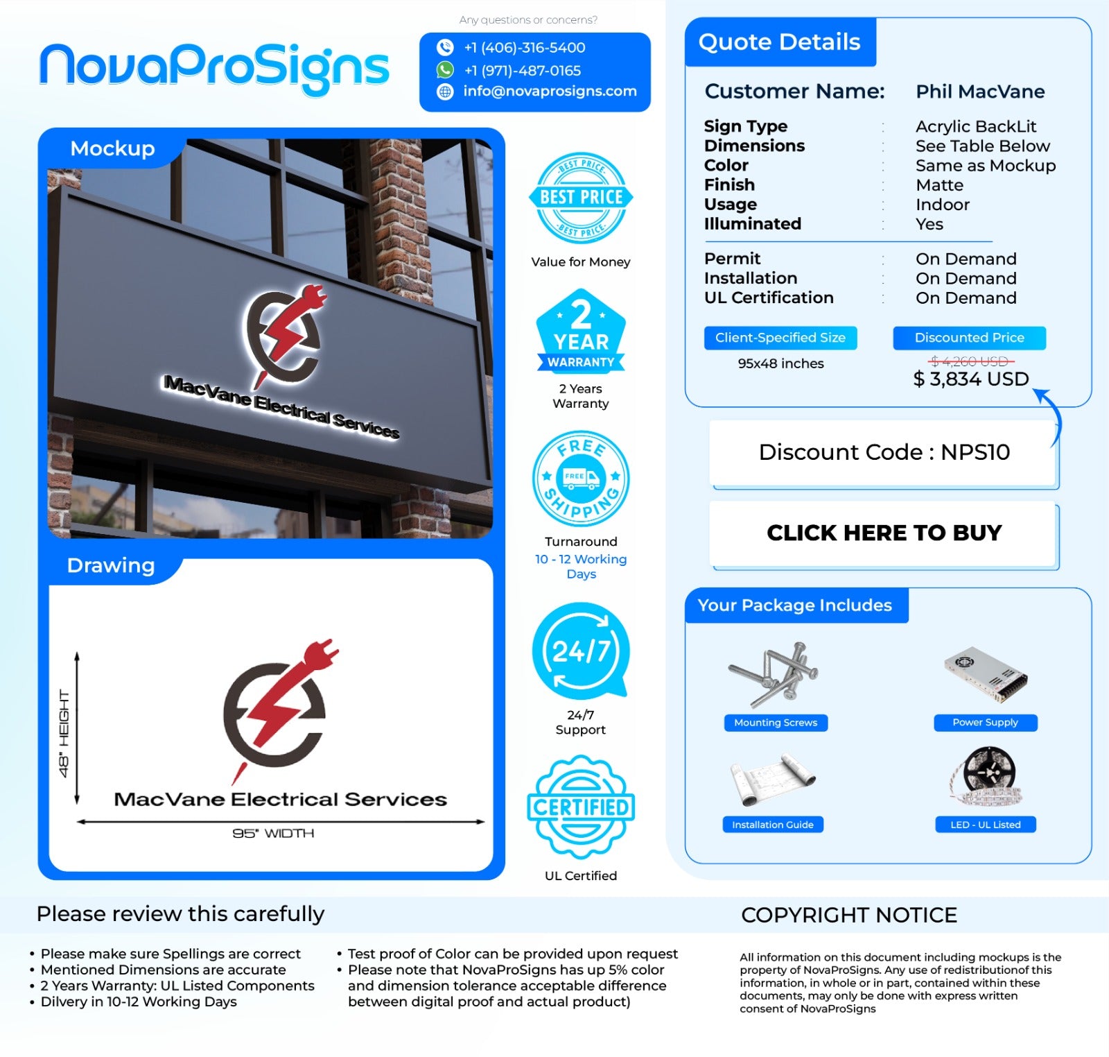 Custom Storefront Signs For Phil Macvane