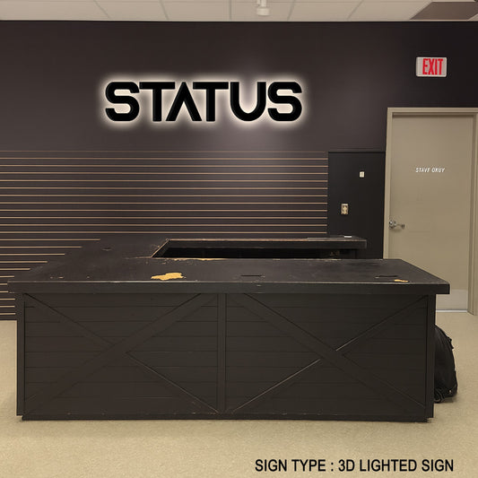 backlit 3d sign