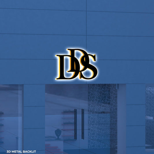 Custom 3D Metal Backlit Sign for Ali - Nova Pro Signs