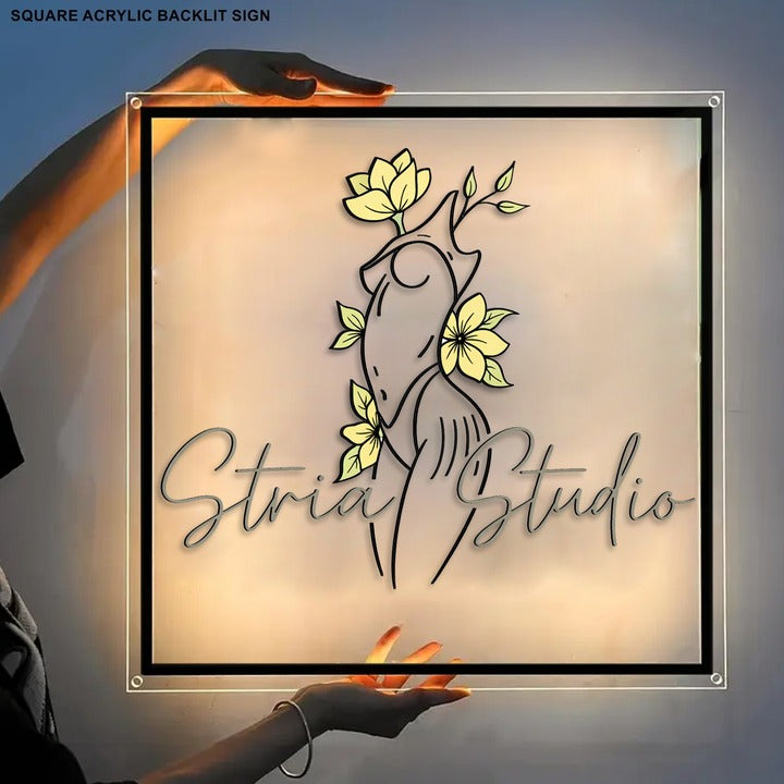 Custom Acrylic backlit Sign for Fabiola P Gomez - Nova Pro Signs